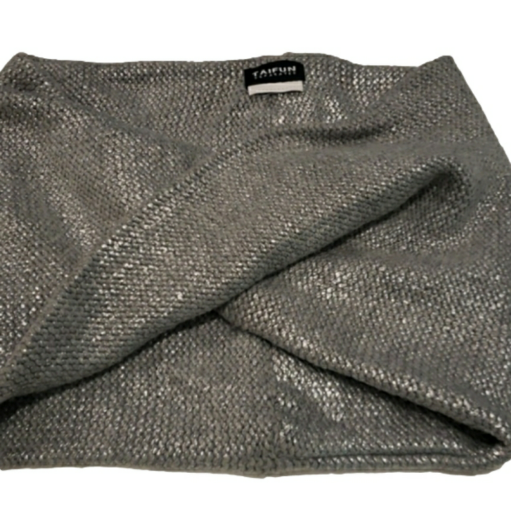 TAIFUN Separates Grey Silver Scarf Glitter Womens O/S